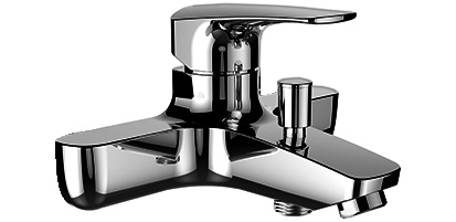 [1621M0791] Mélangeur de bain SK LAURIN E 153 mm, nu, sans raccords, sans flexible, sans douchette, groupe acoustique I, chromé