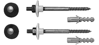 [1625C0161] Matériel de fixation DURAVIT pour bidet mural ou cuvette murale, capes de recouvrement, blanc (Starck F)