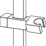[1621C1402] Pièce détachée support coulissant pour colonne de douche 61158, chromé