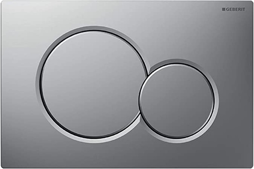 [1615C0196] Plaque de fermeture SIGMA01 Round matière synthétique, commande à deux quantités par devant - chromé mat, 115.770.JQ.5 (ancien 115.770.46.5)