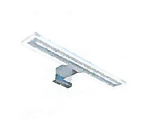 [1617C0147] Applique SHORT, LED L34,0xH3.7xP10.0 cm, surface chromé, IP 44, 365 Lumen, 6000°K