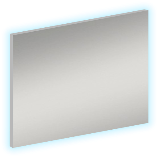 [1617C0151] Miroir rectangulaire retroéclairé pour applique, L60.0xH70.0xP2.6 cm, sans interrupteur, bande LED blanche sur tout le périmètre à l'exception de la partie occupée par l'applique, Lumière froide 6000°K, sans applique