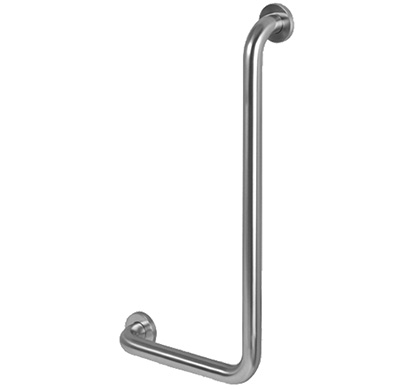 [1618C0163] Barre d'appui coudée HEWI 805 30 x 60 cm, D 33 mm acier inoxydable poncé, gauche