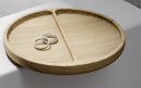 [1690C0771] Schmidlin ELEMENT support en bois rond 14 cm, magnétique, chêne massif