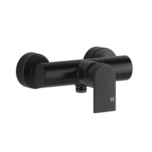 [1621C0912] Mélangeur de douche VIA MANZONI E 150 mm, avec raccords excentriques 1/2 X 1/2, sans tuyau de douche et douchette, groupe acoustique II, débit 27 l/min, 299 noir XL