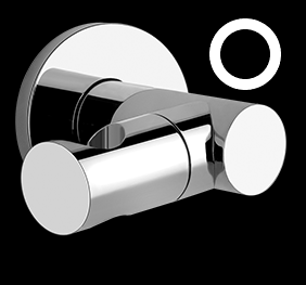 [1621C0920] Support mural EMPORIO orientable pour douchette, rosace ronde, 299 noir XL