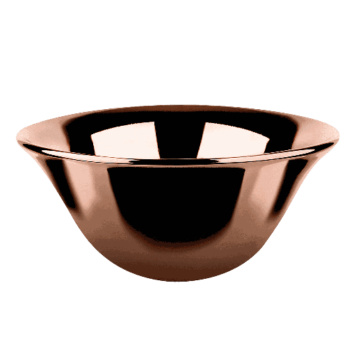 [1624C0620] Vasque à poser Diam. 40,0 cm, H 18.5 cm sans trop-plein, finitions grès, 519 cuivre brillant