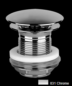 [1621C1024] Vidage Diam. 63 mm, capuchon 72 mm, EMPORIO, G 1-1/4", H 60 mm, toujours ouvert, sans trop-plein, chromé