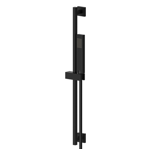 [1621H0836] Glissière de douche 70 cm ERGO-Q, inclus flexible 150 cm et douchette à main, noir mat