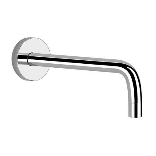 [1621C1056] Bec de lavabo mural VIA TORTONA, S 231 mm, long, avec rosace, groupe acoustique I, débit 5 l/min, chromé